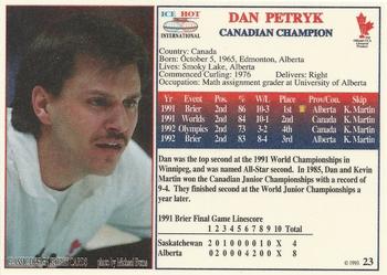 1993 Ice Hot International #23 Dan Petryk Back